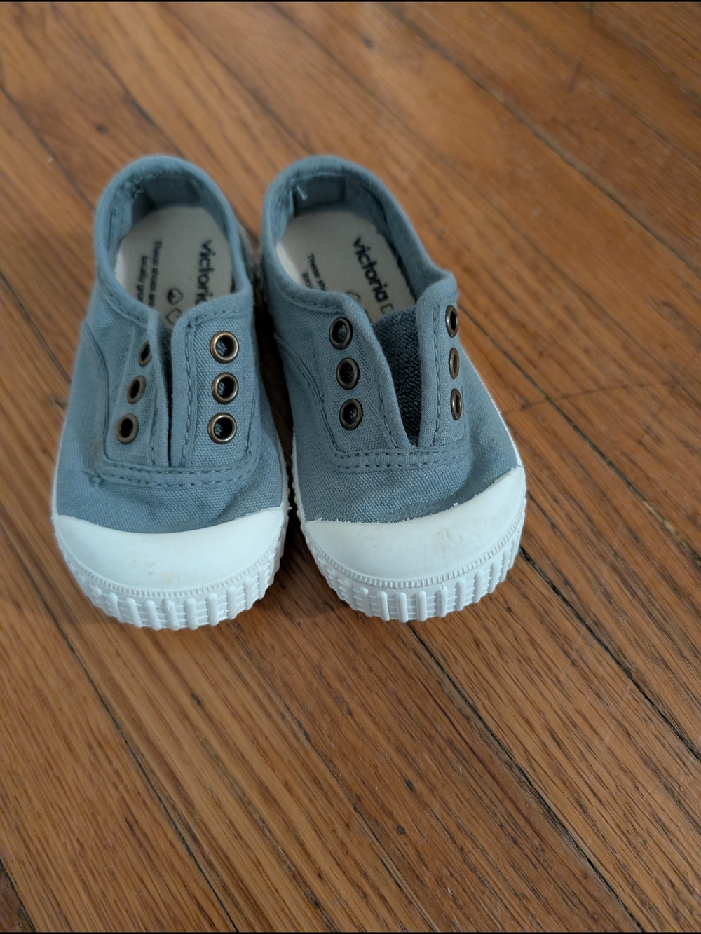 Kids Gray Canvas Slip-On Sneakers